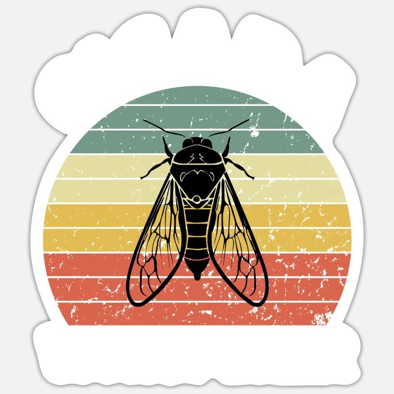 Cicada Whisperer - Sticker size S (10 x 10 cm) - white matte