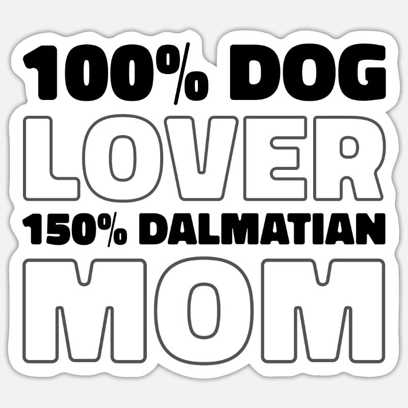 Dalmate - Sticker taille S (10 x 10 cm) - blanc mat