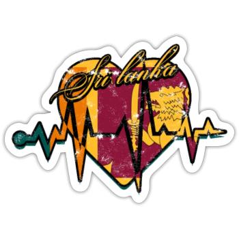 Sri Lanka - Reisen - Sticker Größe S (10 x 10 cm) - Mattweiß - Vorne