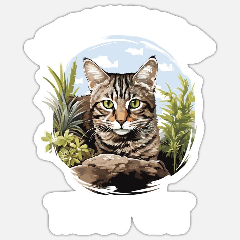 Tabby Kitten Tabby Cat Sticker size S (10 x 10 cm)