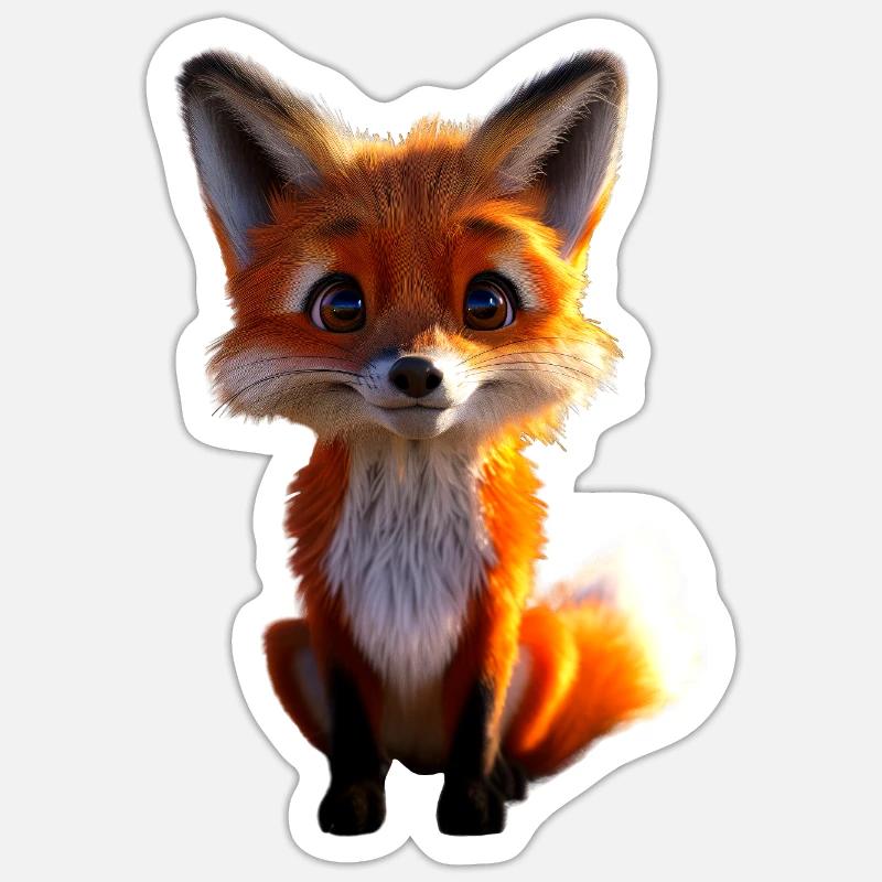 Fox I Love Foxes Red Fox Wild Cute Fox Sticker size S (10 x 10 cm)