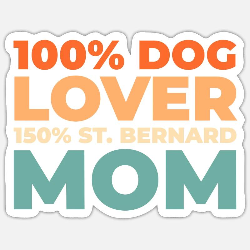 Saint Bernard - Sticker size S (10 x 10 cm) - white matte
