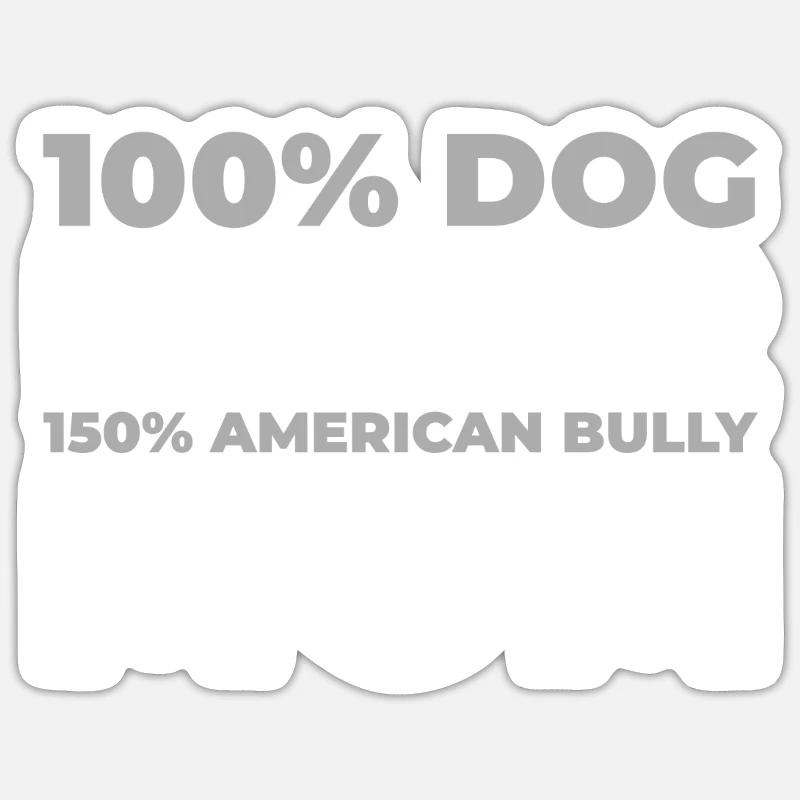 American Bully - Sticker size S (10 x 10 cm) - white matte