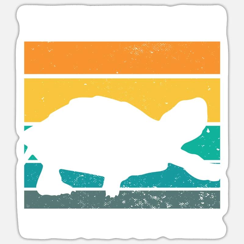 Turtle Running Team We're Slow As Shell Funny Sticker Größe S (10 x 10 cm)