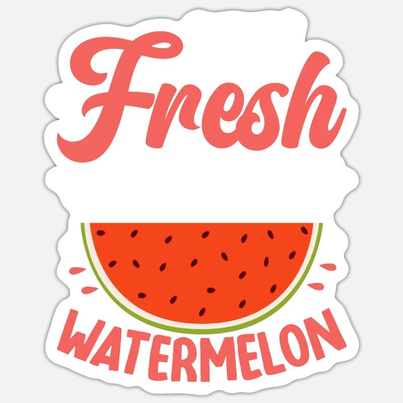 Melon Poison - Sticker taille S (10 x 10 cm) - blanc mat