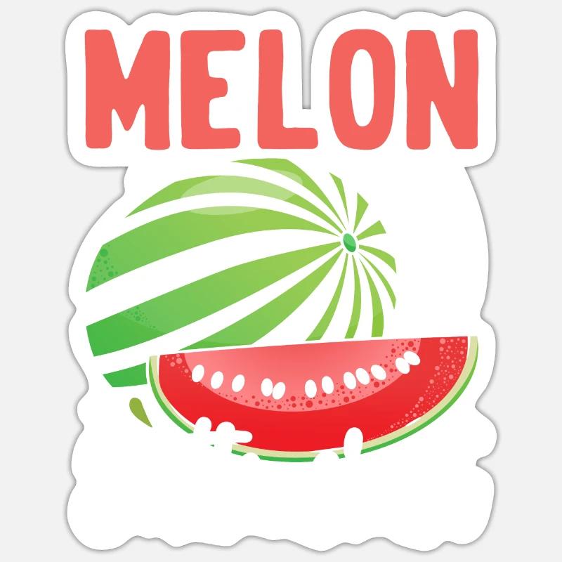 Melon Poison - Sticker taille S (10 x 10 cm) - blanc mat