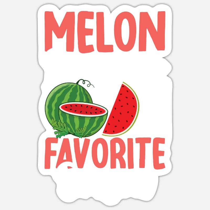 Melon Poison - Sticker taille S (10 x 10 cm) - blanc mat
