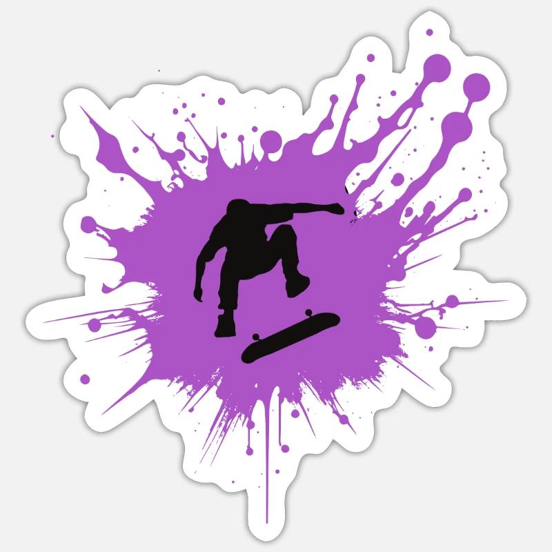 Splash Skateboard Dynamics - Sticker size S (10 x 10 cm) - white matte