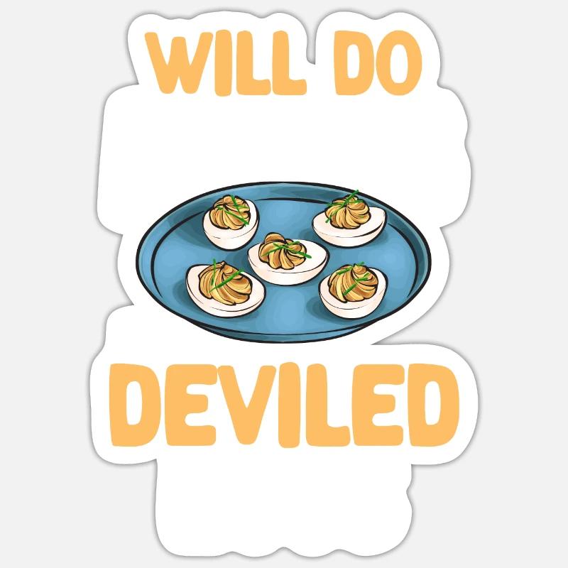 Stuffed Eggs Deviled Eggs Sticker size S (10 x 10 cm)