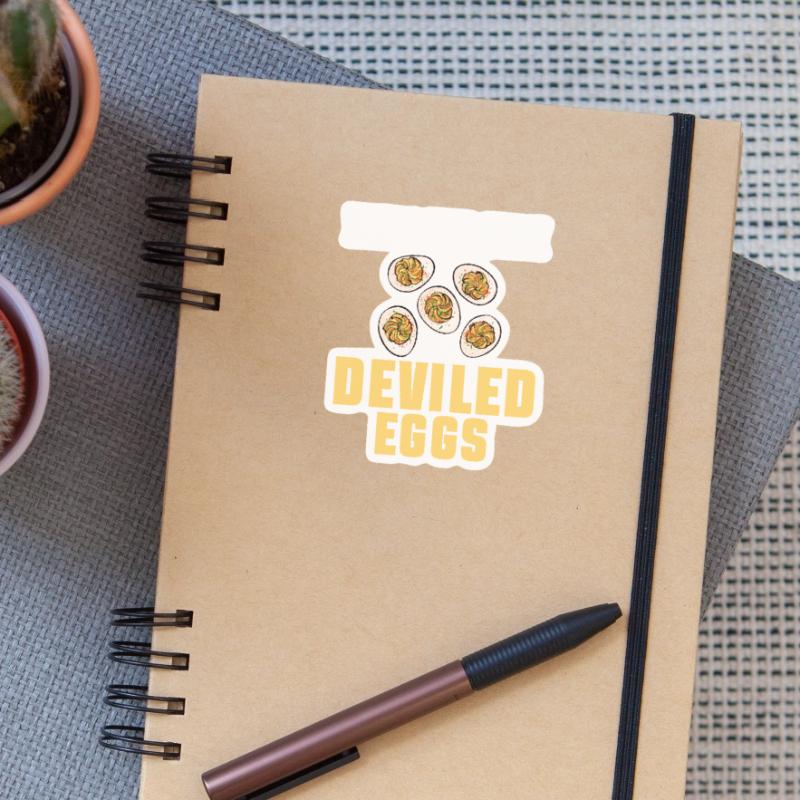 Stuffed Eggs Deviled Eggs Sticker size S (10 x 10 cm)