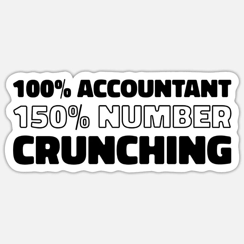 Comptable Conseiller Fiscal - Sticker taille S (10 x 10 cm) - blanc mat