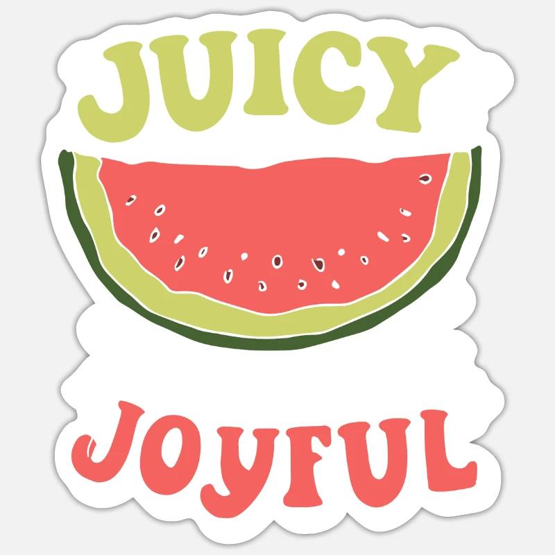 Melon Poison - Sticker taille S (10 x 10 cm) - blanc mat