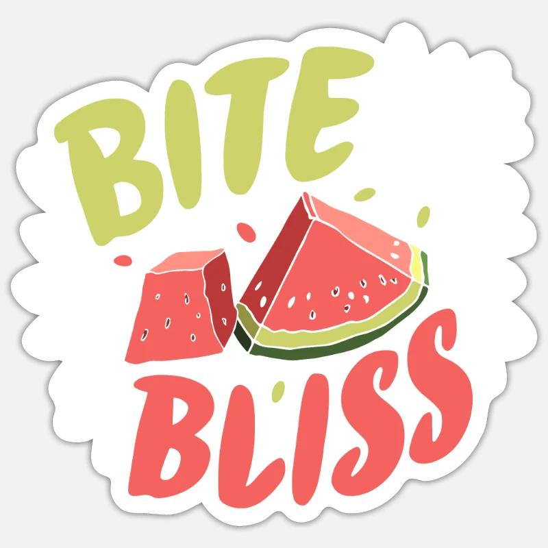 Melon Poison - Sticker taille S (10 x 10 cm) - blanc mat