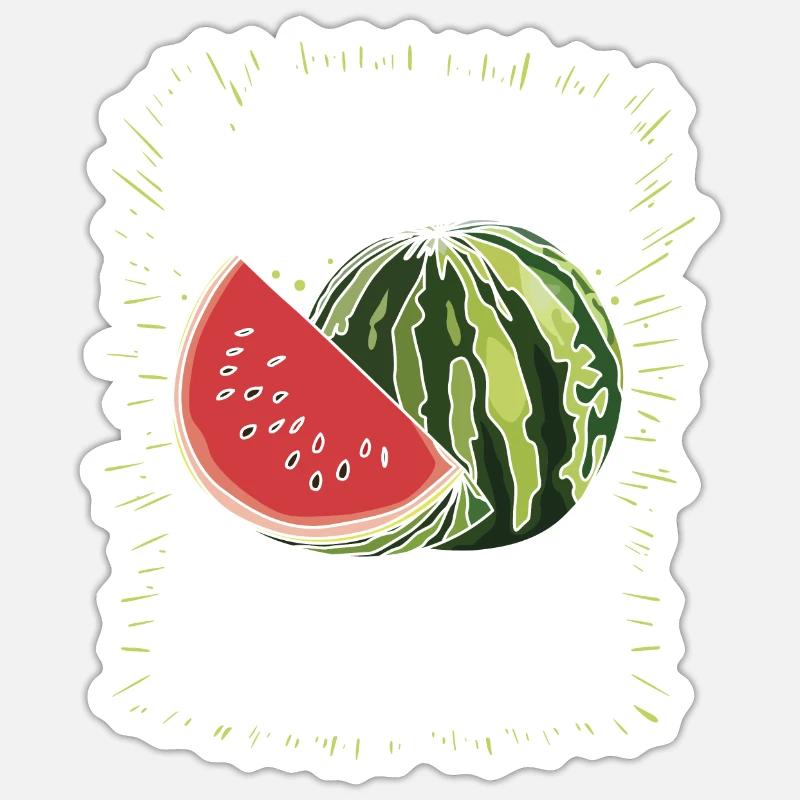 Melon Poison - Sticker taille S (10 x 10 cm) - blanc mat
