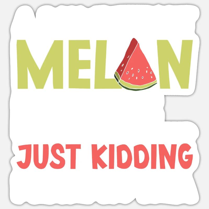 Melon Poison - Sticker taille S (10 x 10 cm) - blanc mat