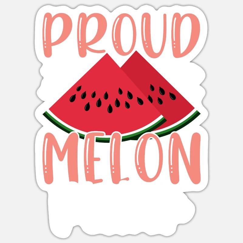 Melon Poison - Sticker taille S (10 x 10 cm) - blanc mat
