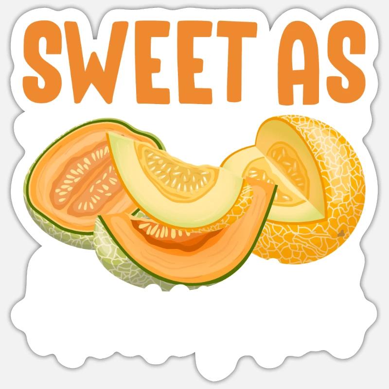 Melon Poison - Sticker taille S (10 x 10 cm) - blanc mat