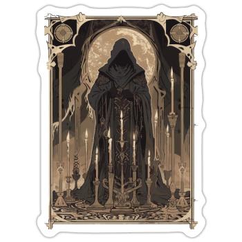 The Wizard Tarot - Sticker size S (10 x 10 cm) - white matte - Front