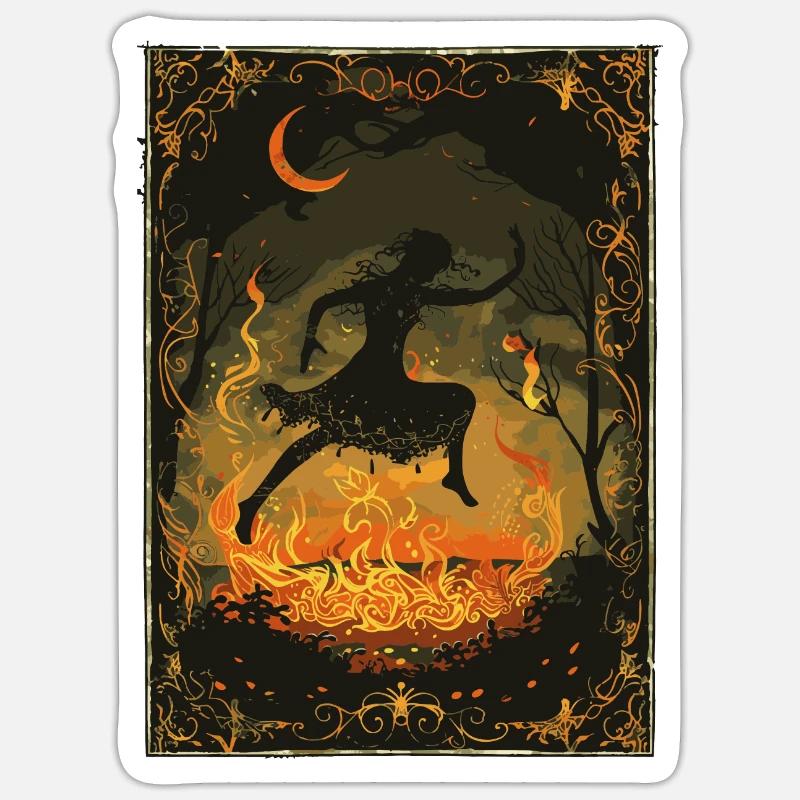 Schattentänzer Tarot - Sticker Größe S (10 x 10 cm) - Mattweiß