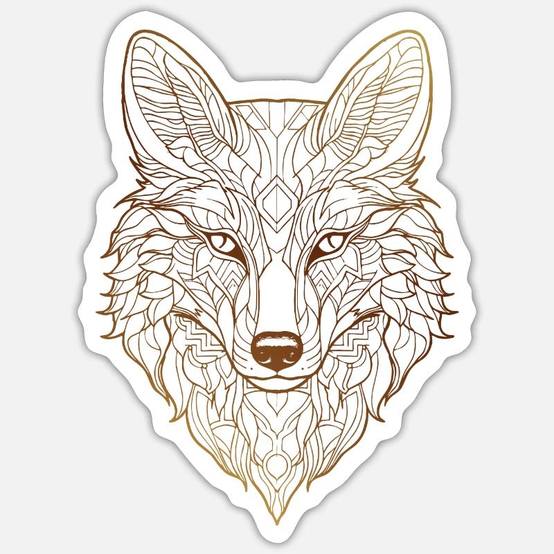 Wolf - Sticker size S (10 x 10 cm) - white matte