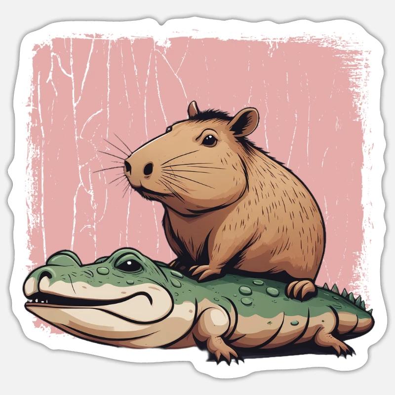 Capybara Capybara Cute Funny Gift Sticker size S (10 x 10 cm)