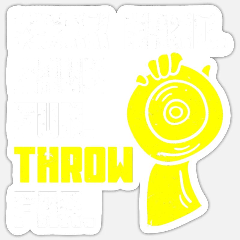 Diskuswerfer Leichtathletik Diskuswerfen Sticker Größe S (10 x 10 cm)