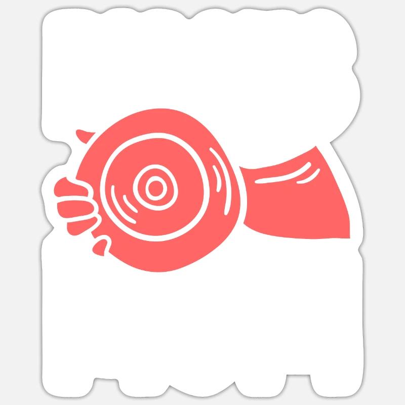 Diskuswerfer Leichtathletik Diskuswerfen Sticker Größe S (10 x 10 cm)