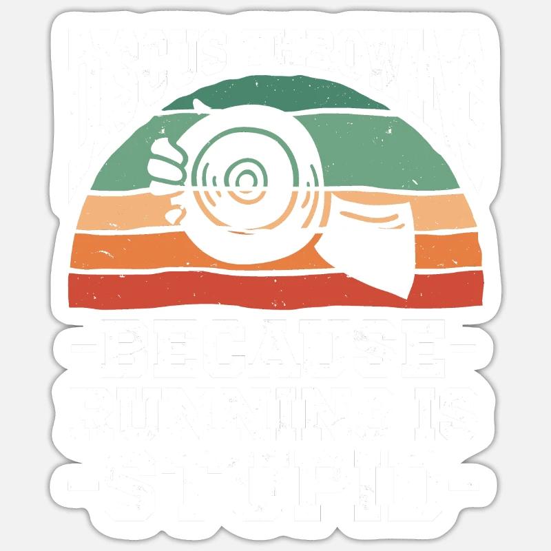 Diskuswerfer Leichtathletik Diskuswerfen Sticker Größe S (10 x 10 cm)