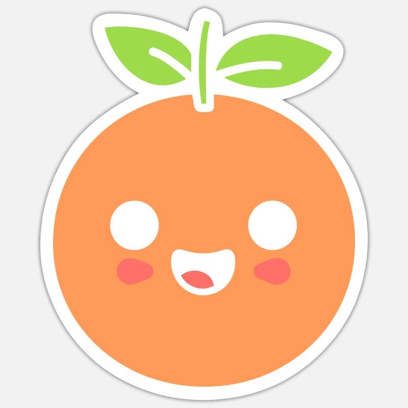 Pamplemousse - Sticker taille S (10 x 10 cm) - blanc mat