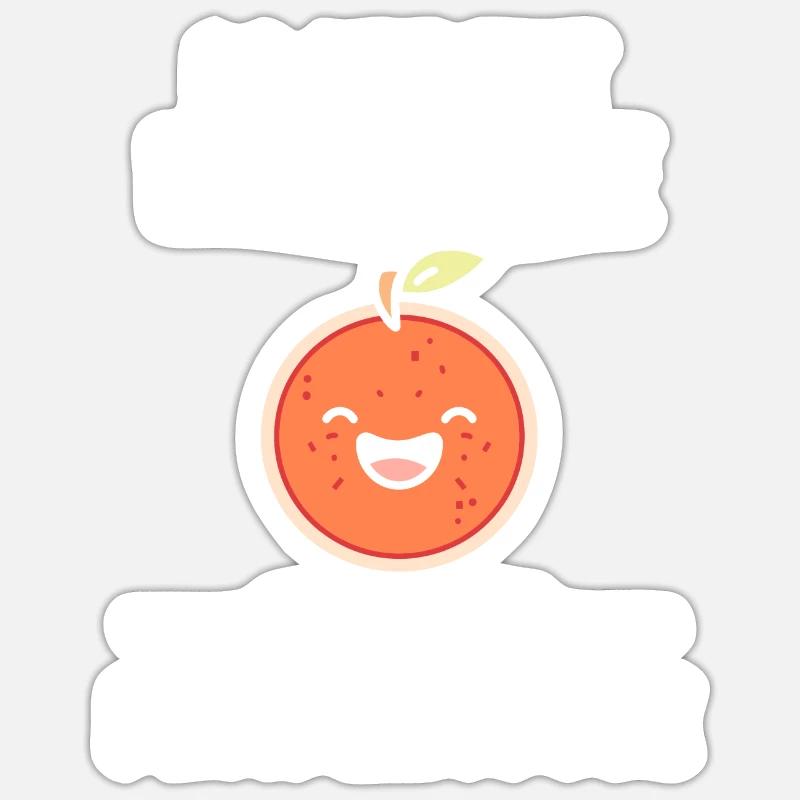Humour Pamplemousse - Sticker taille S (10 x 10 cm) - blanc mat