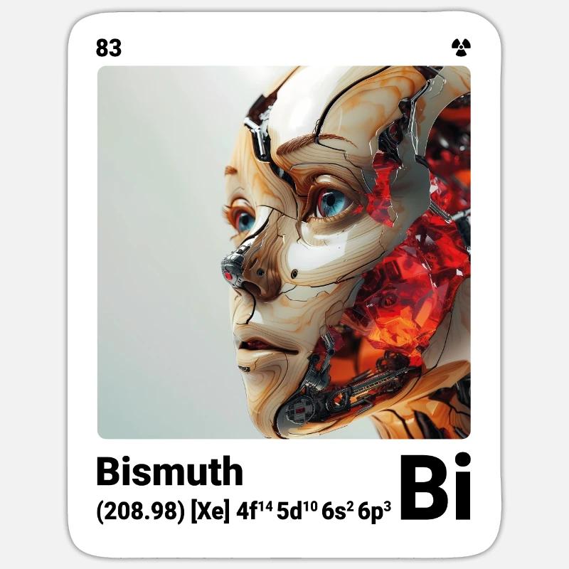 AI am Bismuth (wt) mode périodique nerdstyle nerd Sticker taille S (10 x 10 cm)