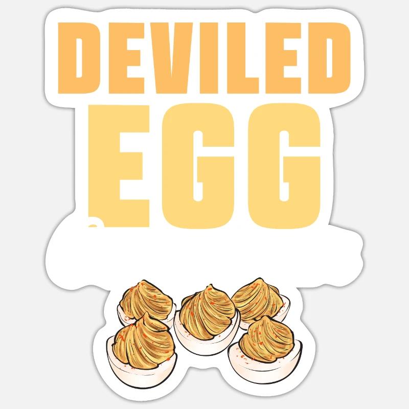 Stuffed Eggs Deviled Eggs Sticker size S (10 x 10 cm)