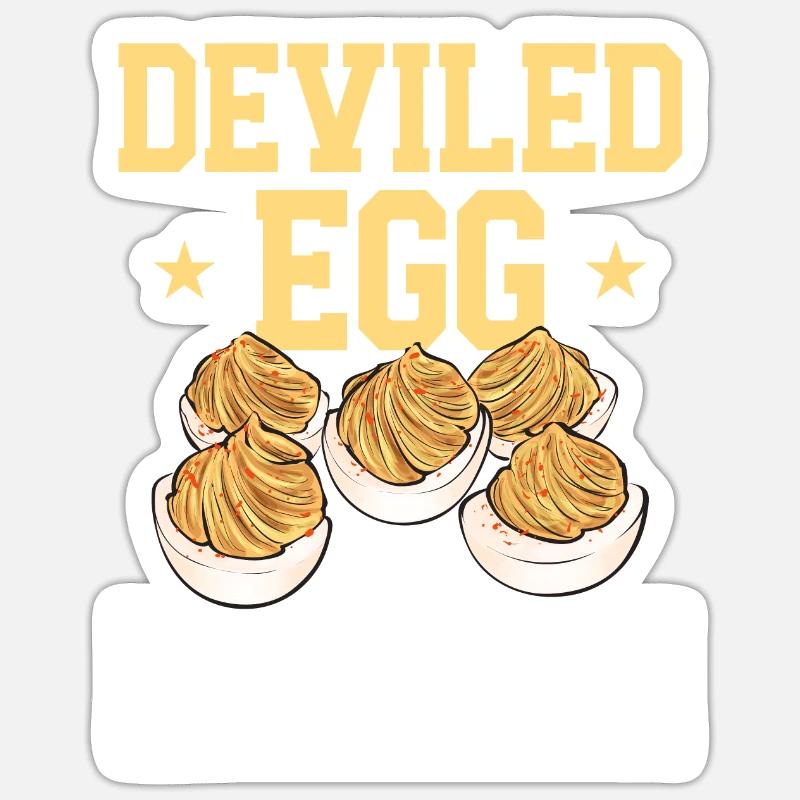 Stuffed Eggs Deviled Eggs Sticker size S (10 x 10 cm)