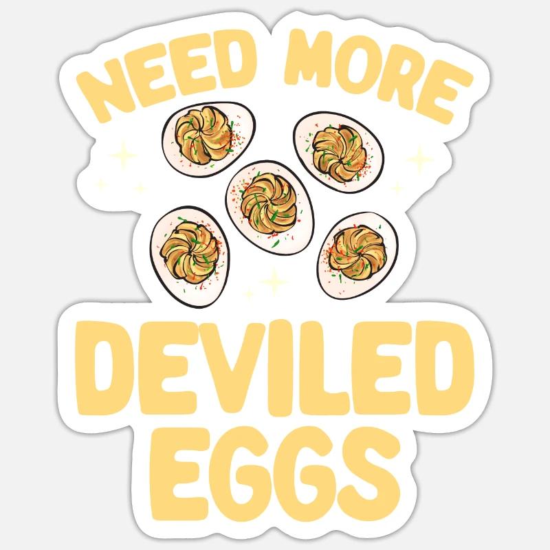 Stuffed Eggs Deviled Eggs Sticker size S (10 x 10 cm)