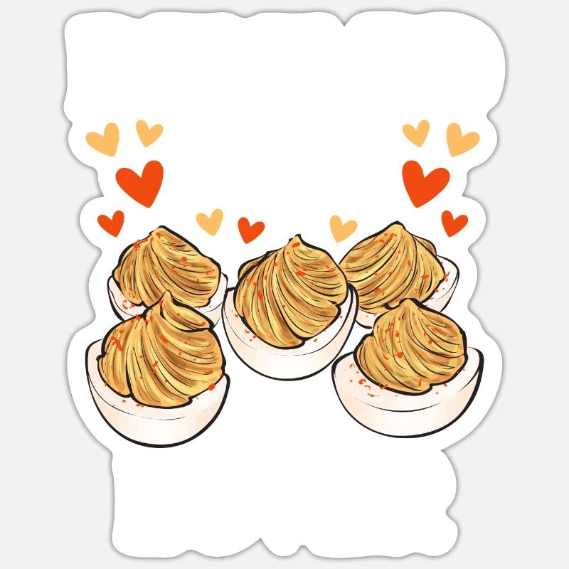 Stuffed Eggs Deviled Eggs Sticker size S (10 x 10 cm)