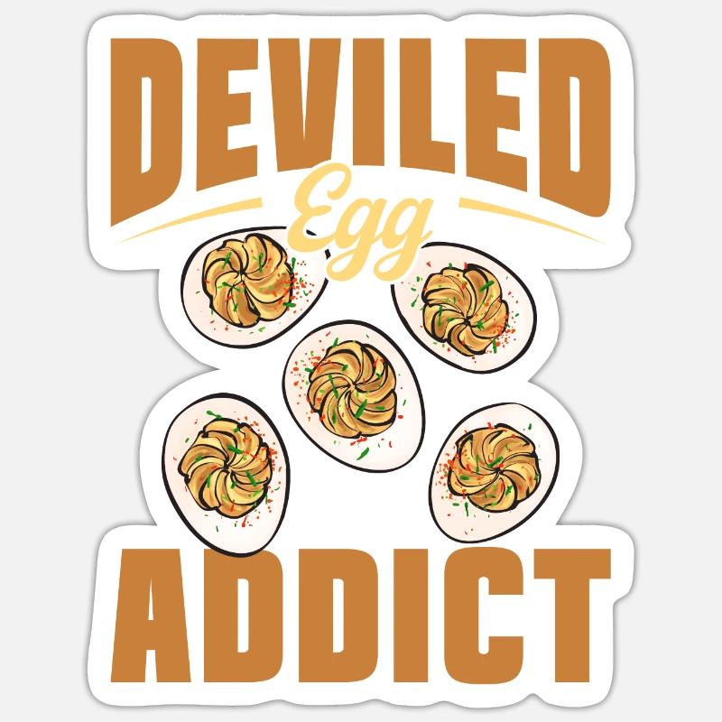 Stuffed Eggs Deviled Eggs Sticker size S (10 x 10 cm)