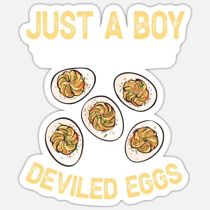 Stuffed Eggs Deviled Eggs Sticker size S (10 x 10 cm)