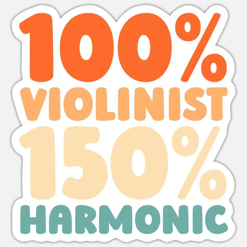 Violon Violon - Sticker taille S (10 x 10 cm) - blanc mat