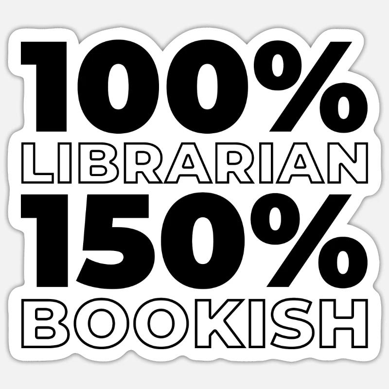 Bibliothécaire - Sticker taille S (10 x 10 cm) - blanc mat