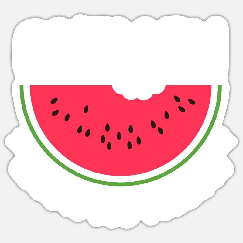 Melon Gift - Sticker Größe S (10 x 10 cm) - Mattweiß