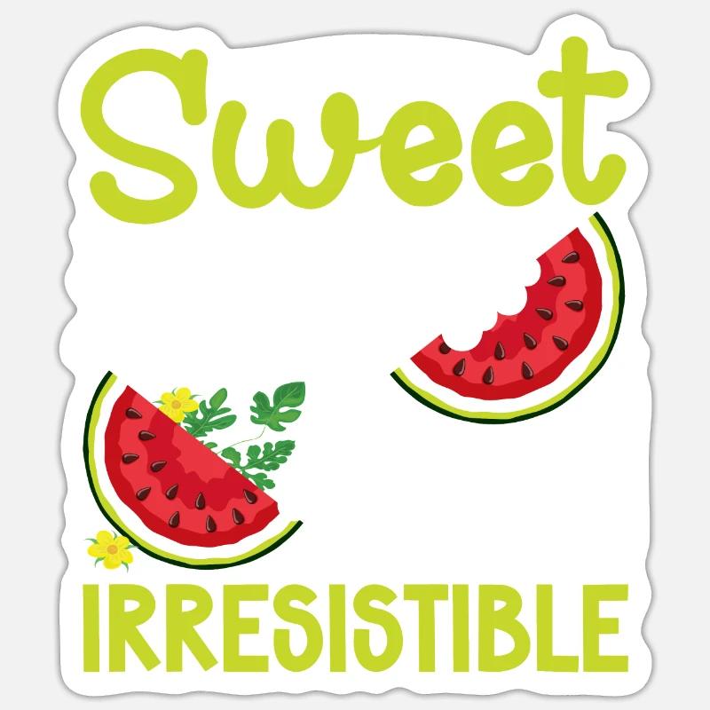 Melon Poison - Sticker taille S (10 x 10 cm) - blanc mat