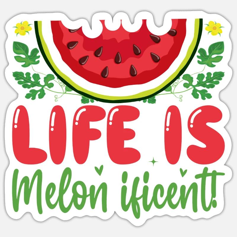 Melon Poison - Sticker size S (10 x 10 cm) - white matte