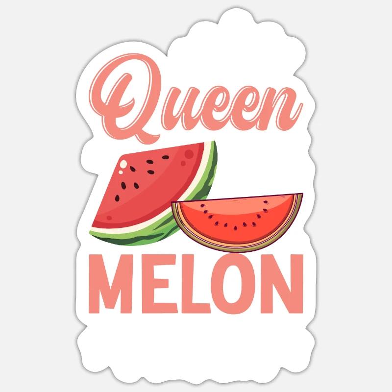 Melon Poison - Sticker taille S (10 x 10 cm) - blanc mat