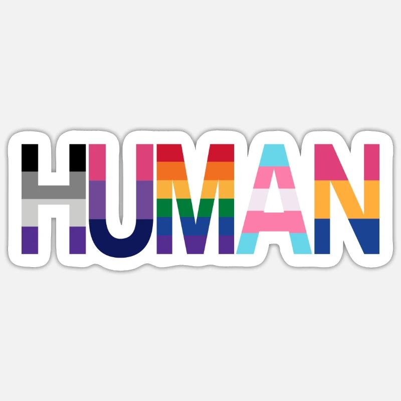 Human Flags Sticker Größe S (10 x 10 cm)