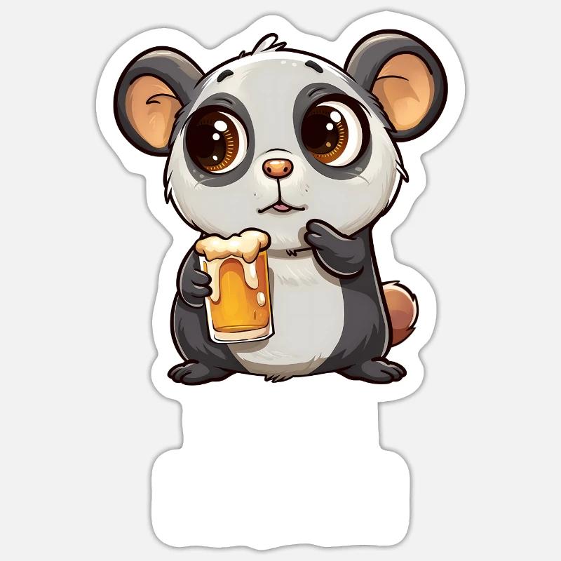 Lecker Bierchen Sad Hamster Meme Bier Mallorca Sticker Größe S (10 x 10 cm)