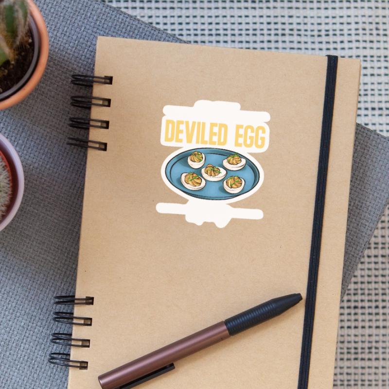 Stuffed Eggs Deviled Eggs Sticker size S (10 x 10 cm)