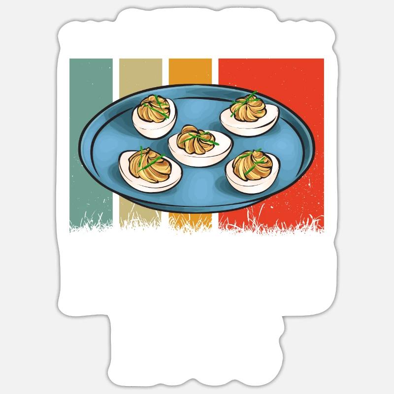 Stuffed Eggs Deviled Eggs Sticker size S (10 x 10 cm)