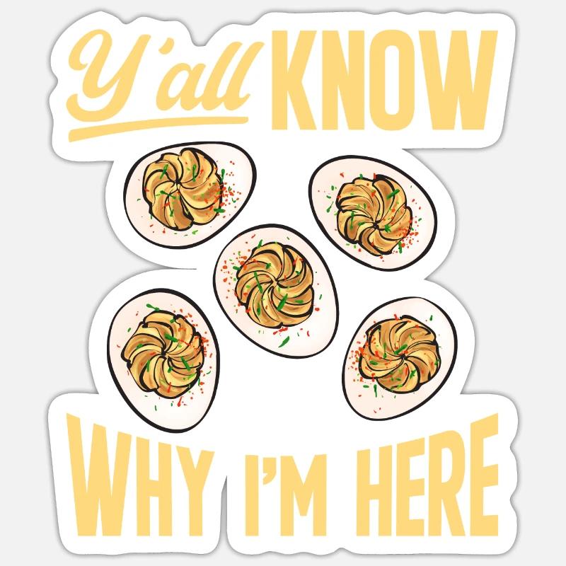 Stuffed Eggs Deviled Eggs Sticker size S (10 x 10 cm)