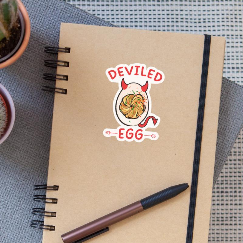 Stuffed Eggs Deviled Eggs Sticker size S (10 x 10 cm)