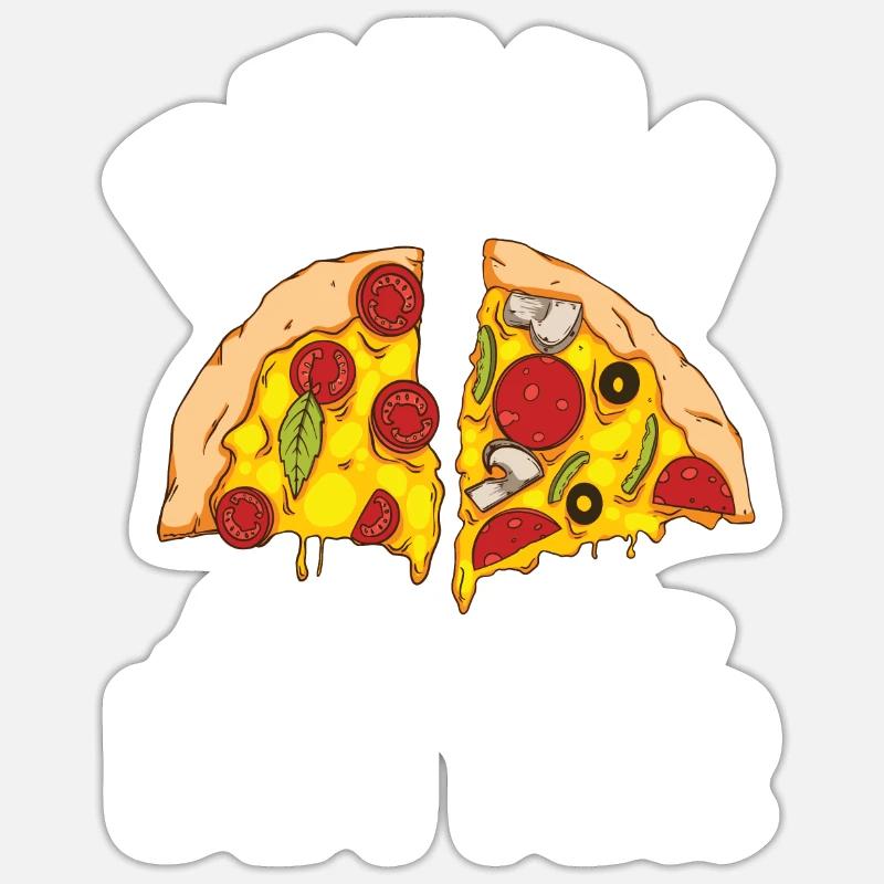 Pizza Makes Everything Better Sticker Größe S (10 x 10 cm)